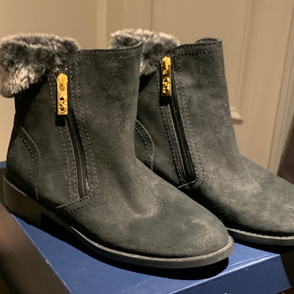 Cole Haan Black Suede waterproof boot size 6